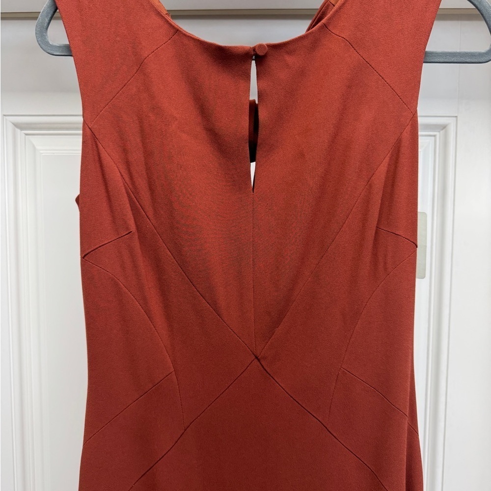 Zac Posen Terracotta Orange Sleeveless Mermaid Gown Dress New With $1,290 Tags — image 6 of 8